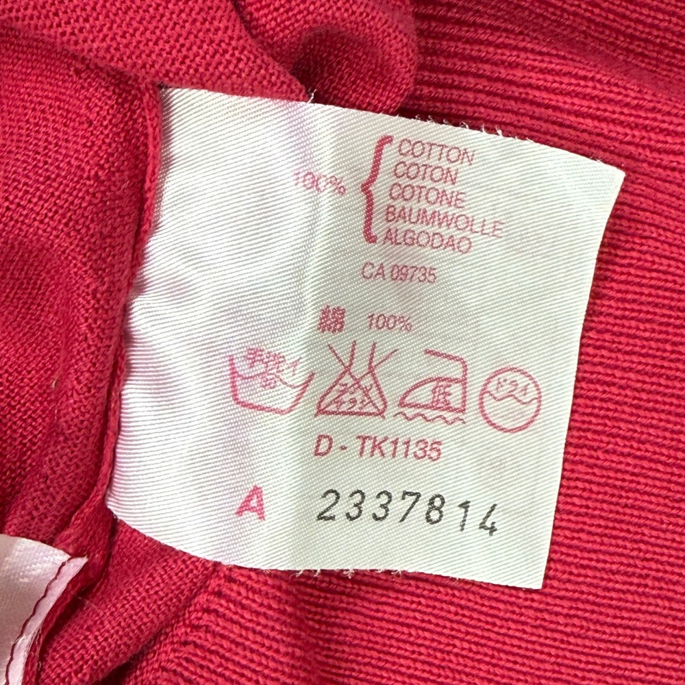 John Smedley Pink Sea Island Cotton Cardigan Sweater Crew Neck Made in EnglandXS - Picture 6 of 7